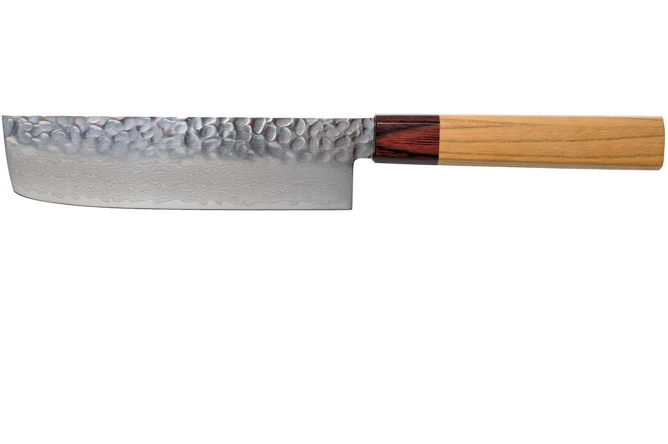 Sakai Takayuki nakiri 33-Layer Damascus Hammered WA 16 cm