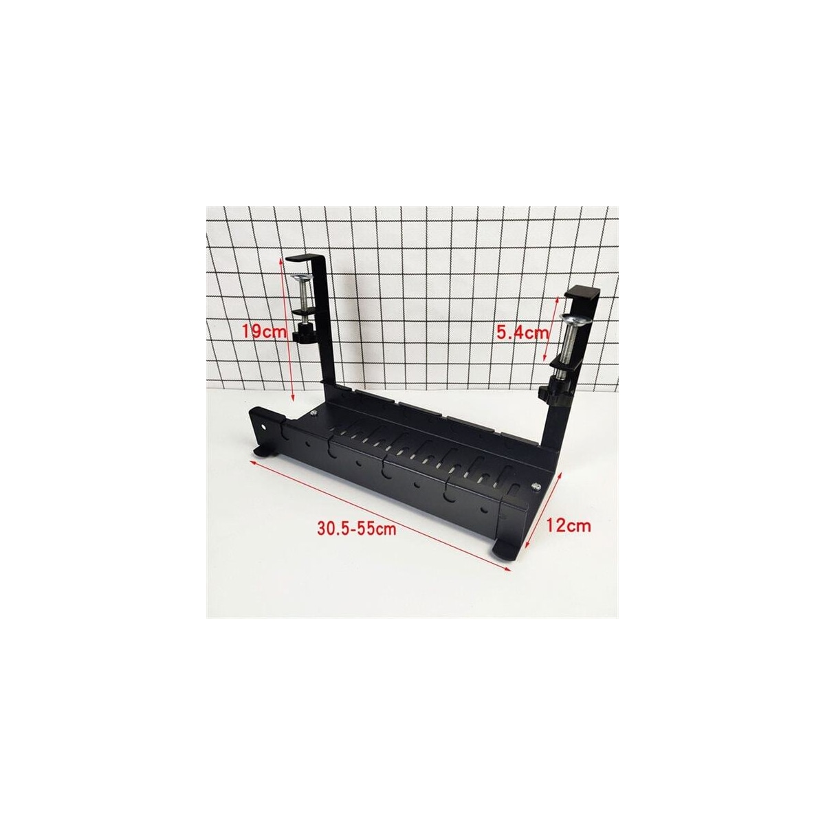 Effektiv Kabelorganisator for Skrivebord – Justerbar fra 30,5 til 55 cm