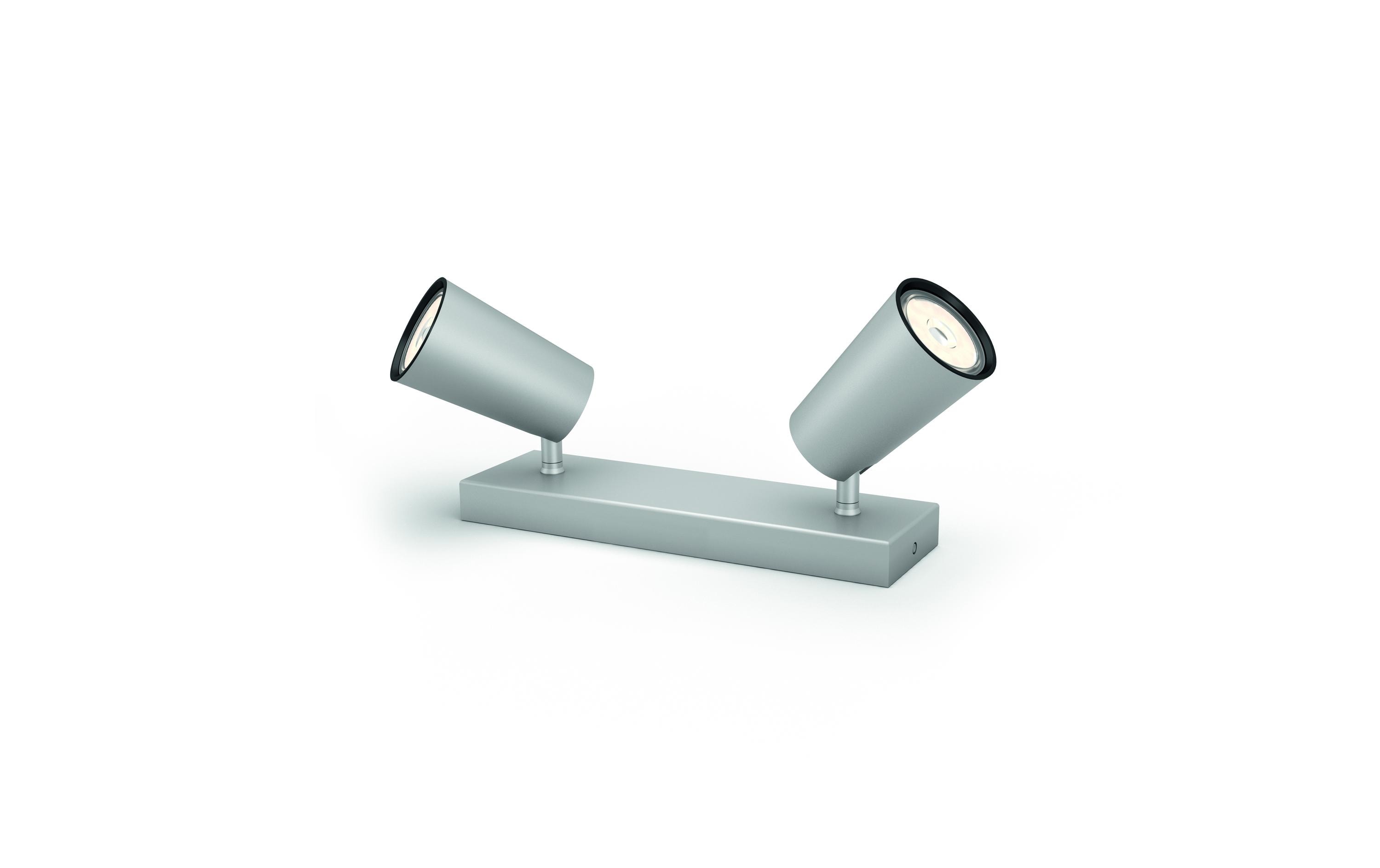 Aufbauspot Paisley, 2 x GU10, 5.5 W, SilberMyLiving Aufbauleuchte mit beweglichem Leuchtenkopf