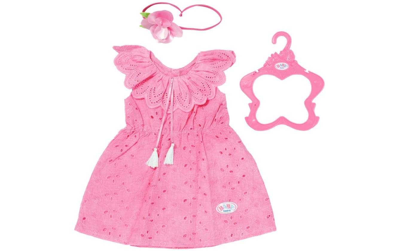 Puppenkleidung Trendy Blumenkleid 43 cmPuppenkleid aus Spitzenstoff mit Blumen-Haarband
