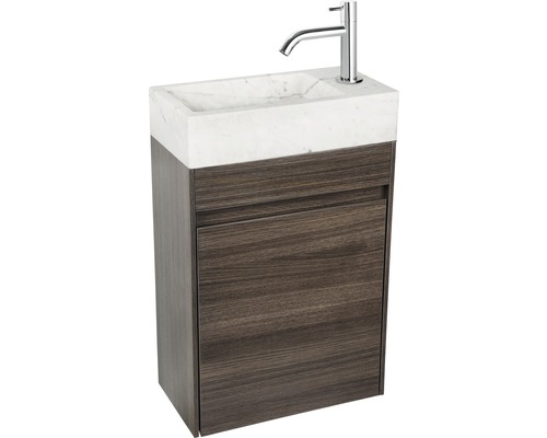 Wastafelmeubel Verschil HURA L BxHxD 39,5 x 52 cm x 21,5 cm Frontkleur eikengrijs