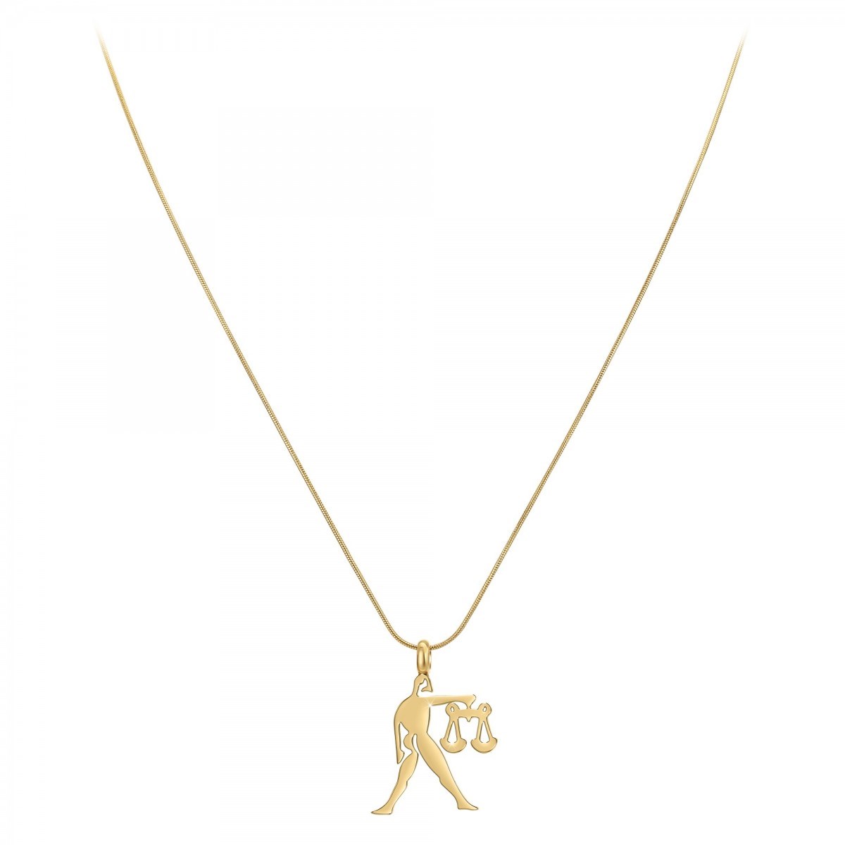 Collier astrologie  Balance  SC Bohème en Acier Finement doré