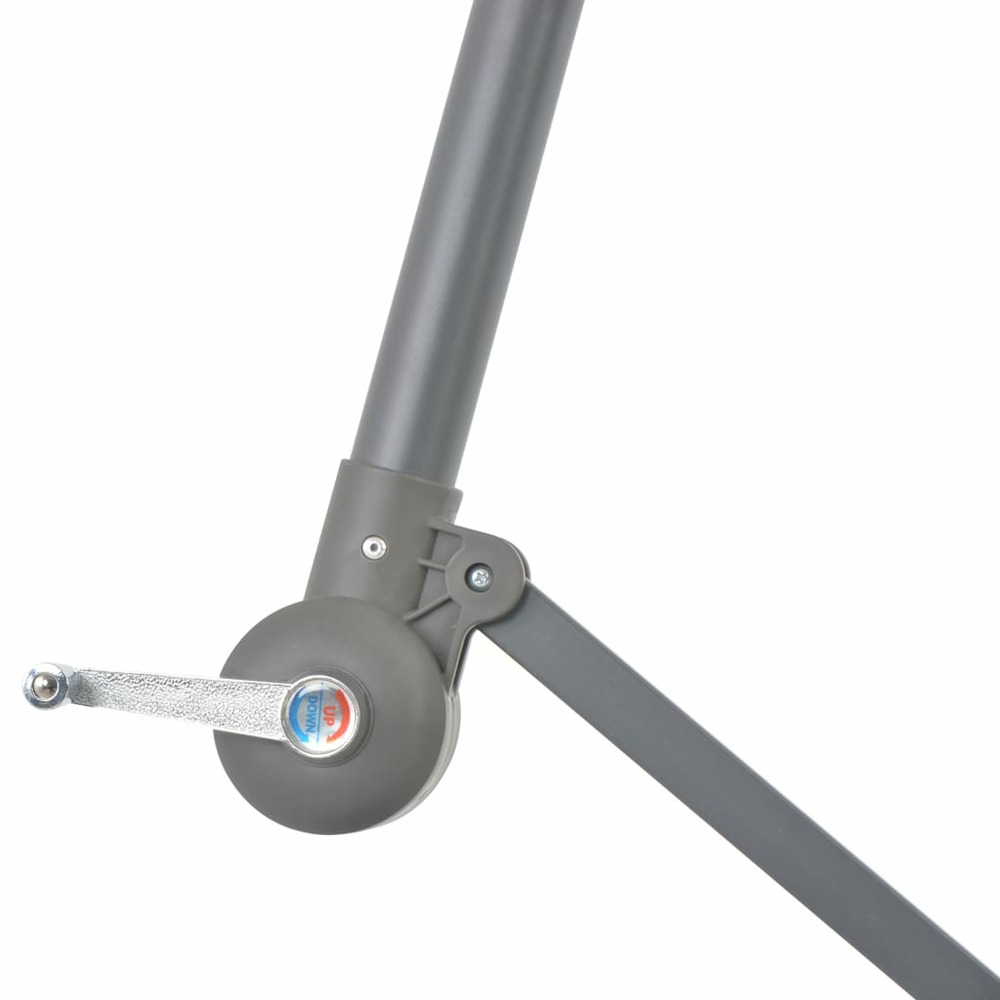 Parasol déporté avec mât en aluminium 300 cm bleu