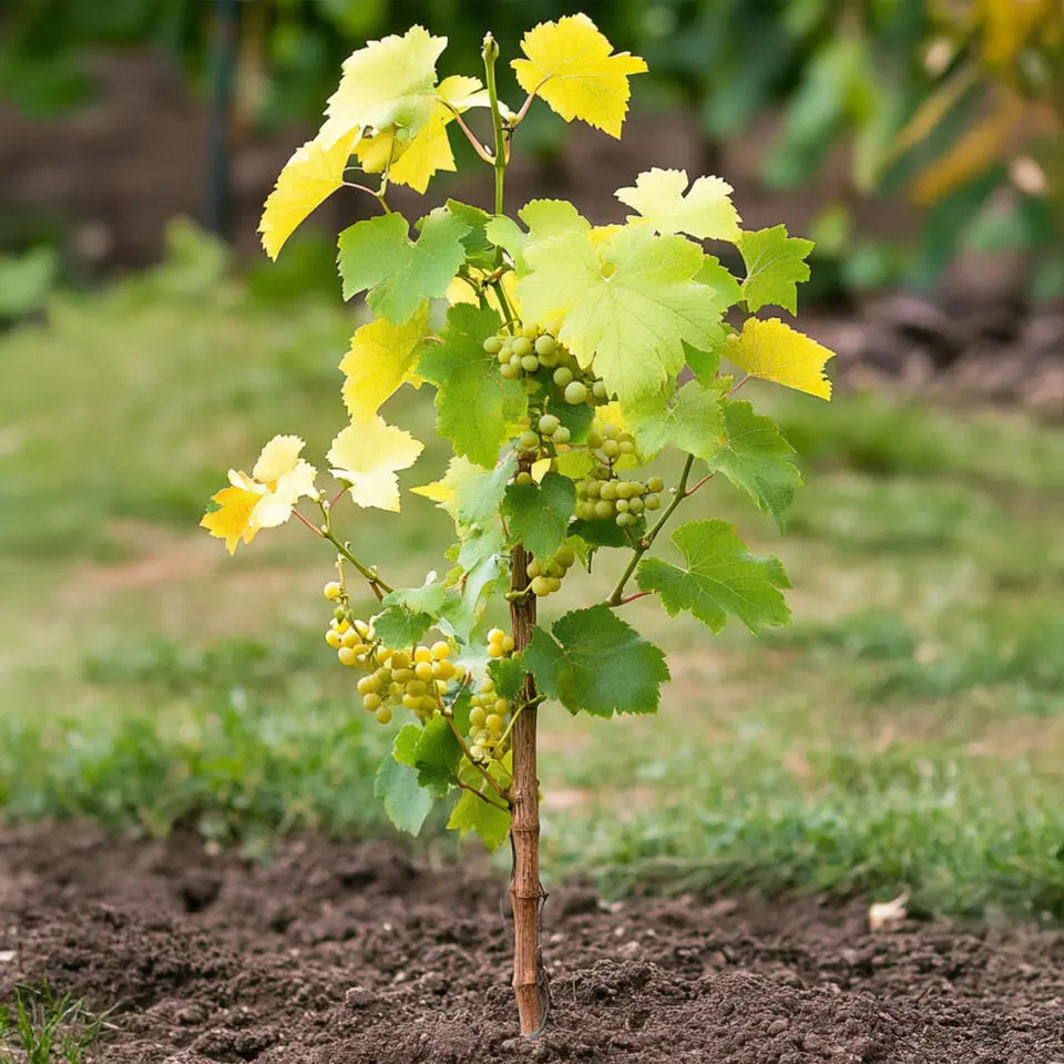 Druivenplant - Set van 3 - Vitis vinifera 'Chardonnay' - Hoogte 25-40cm - ⌀9cm
