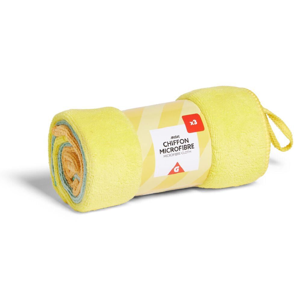Lot de 3 chiffons microfibres 35x35 cm