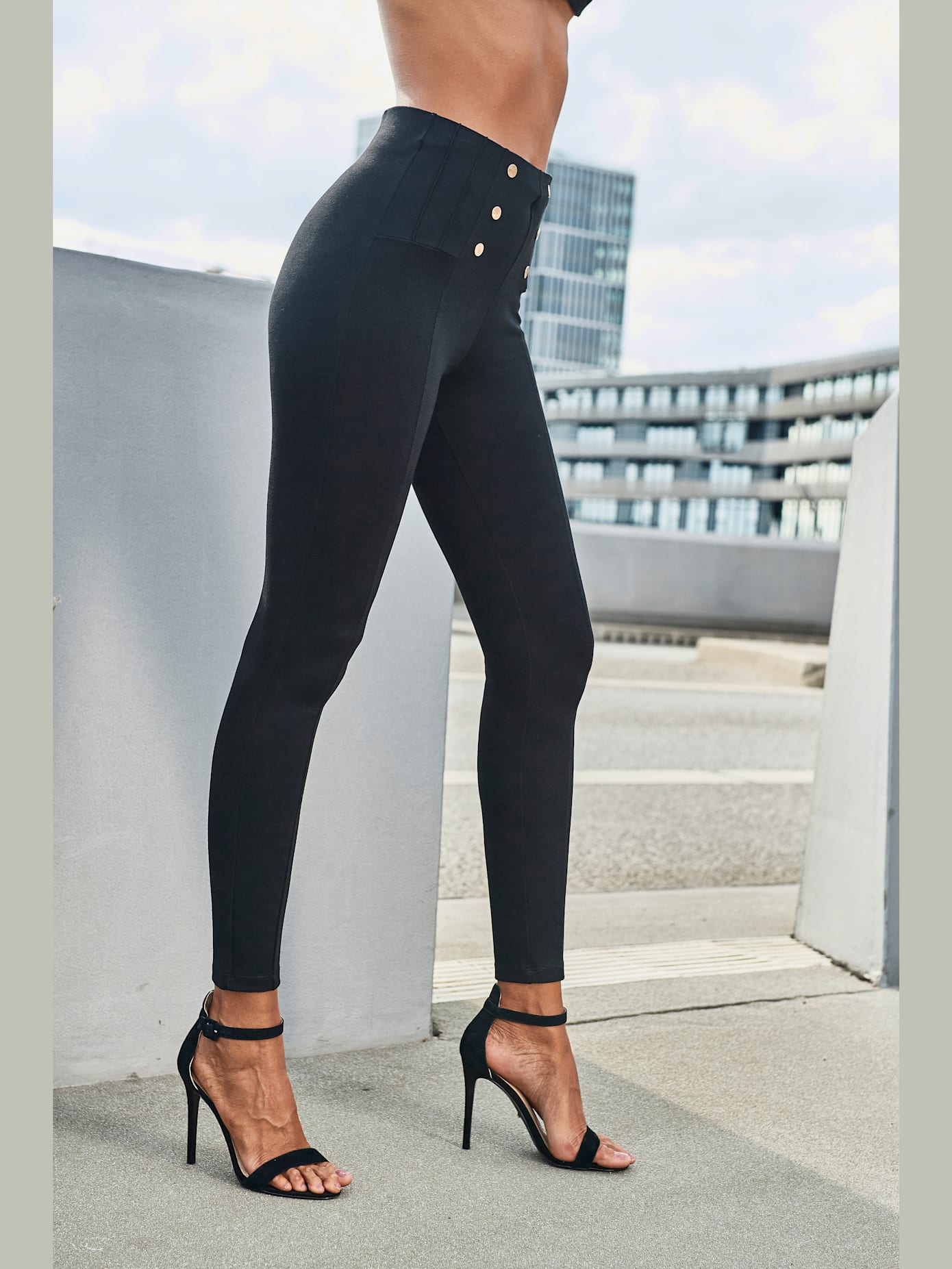 Legging taille haute caleçon taille haute