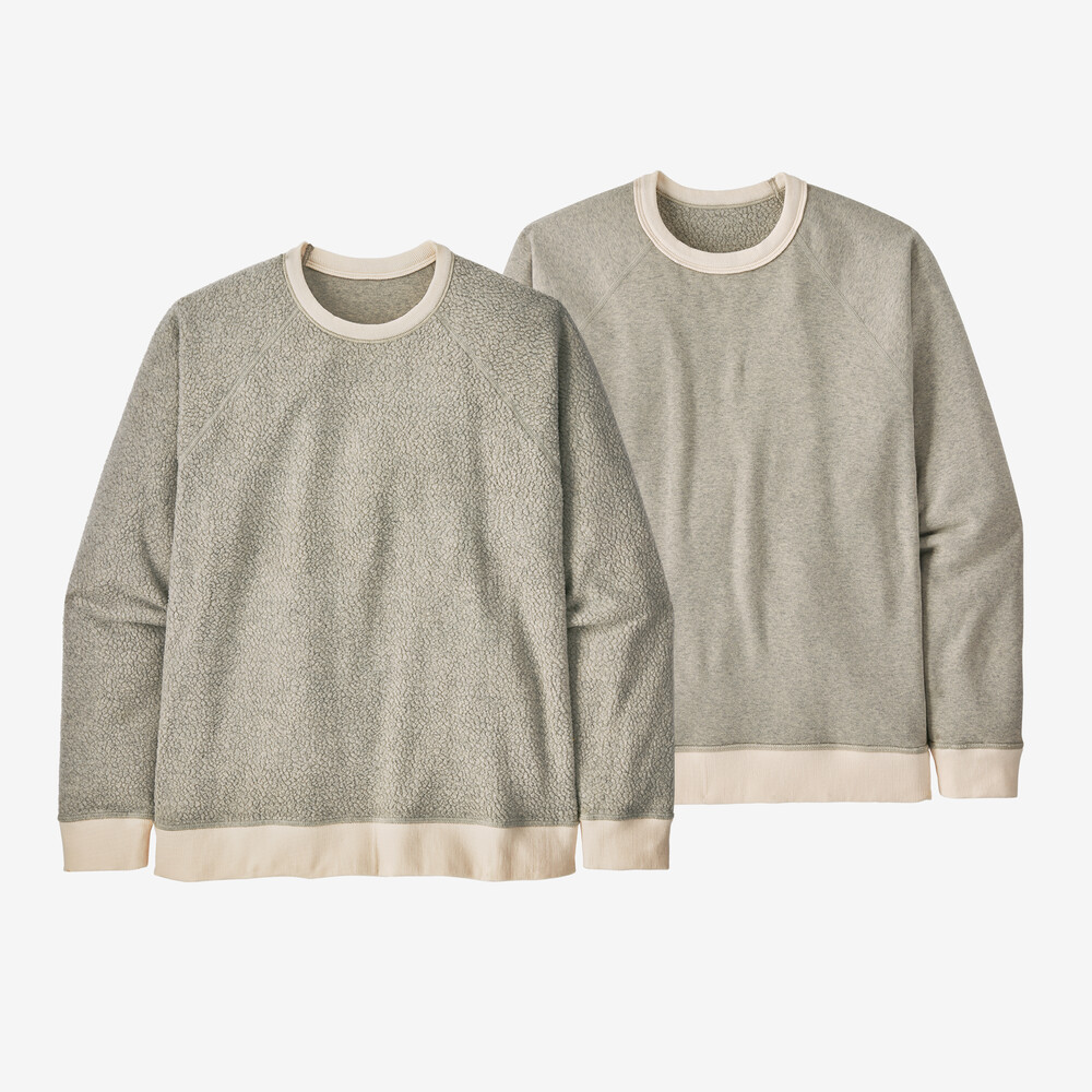 Wendbarer Herren-Fleece-Rundhalsausschnitt aus Shearling