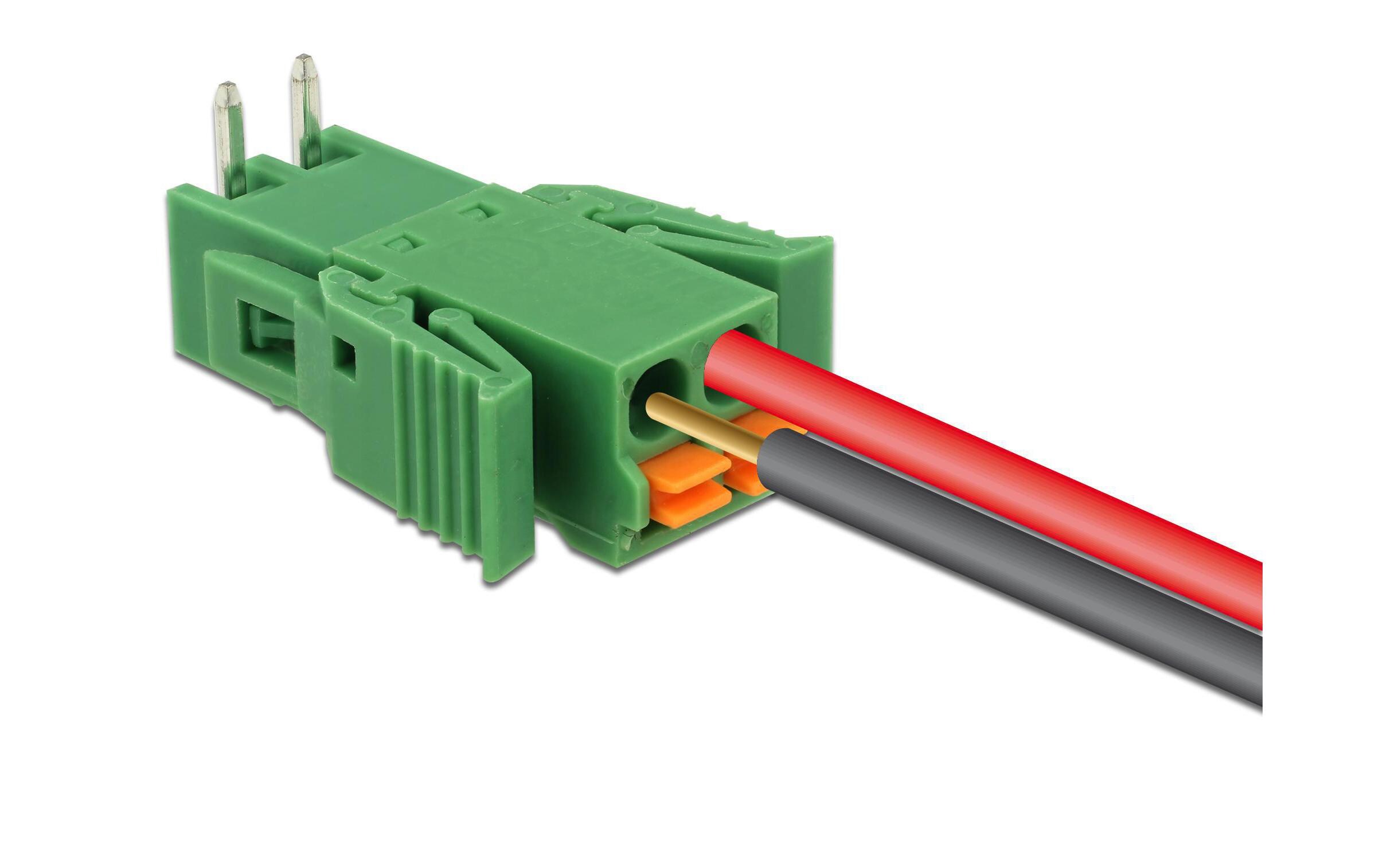 2Pin, 3.81 mm Rastermass horizontalDelock Terminalblock Set für Platine 2 Pin 3.81 mm Rastermass horizontal