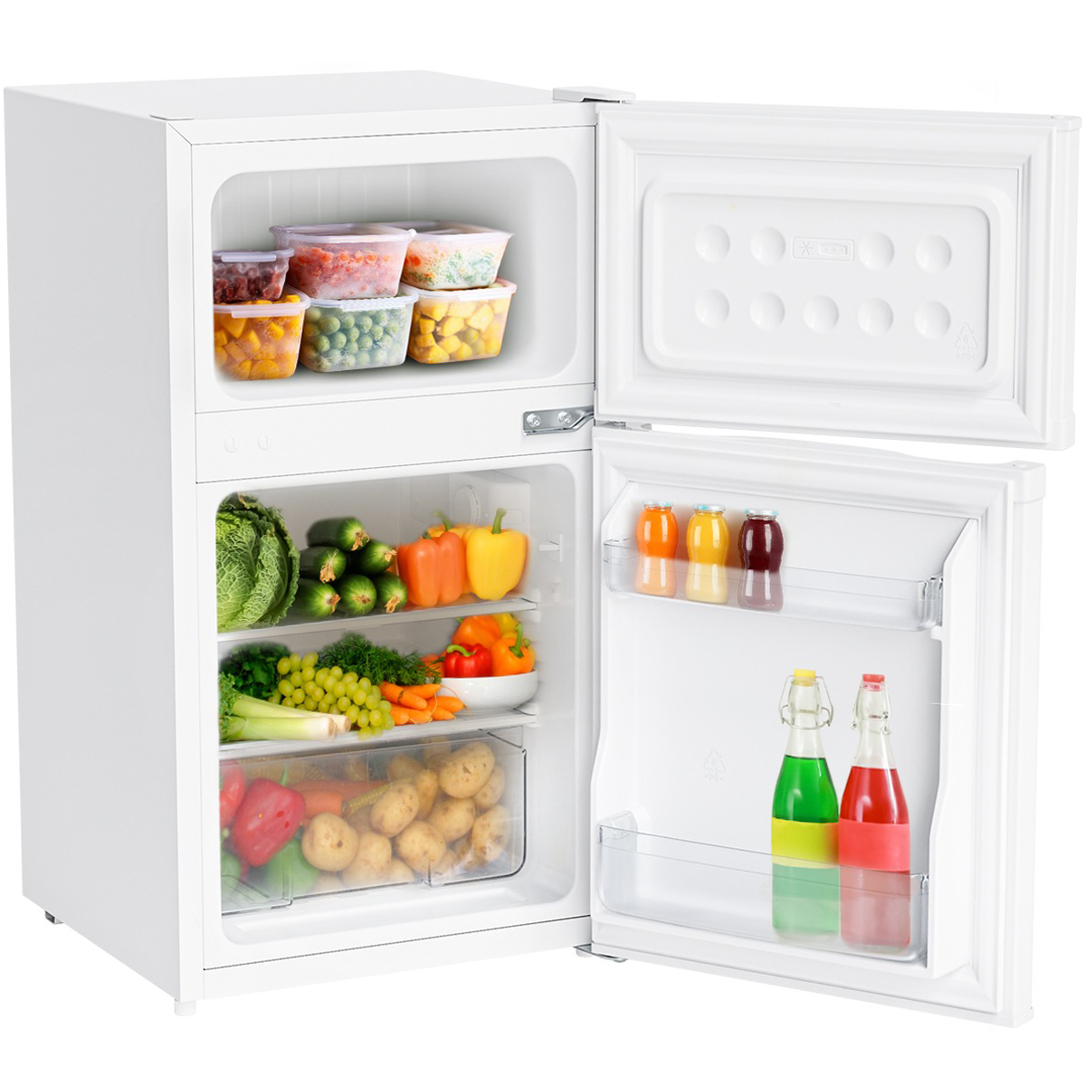 Kitchenbrothers 85 liter koelkast met vriesvak - white