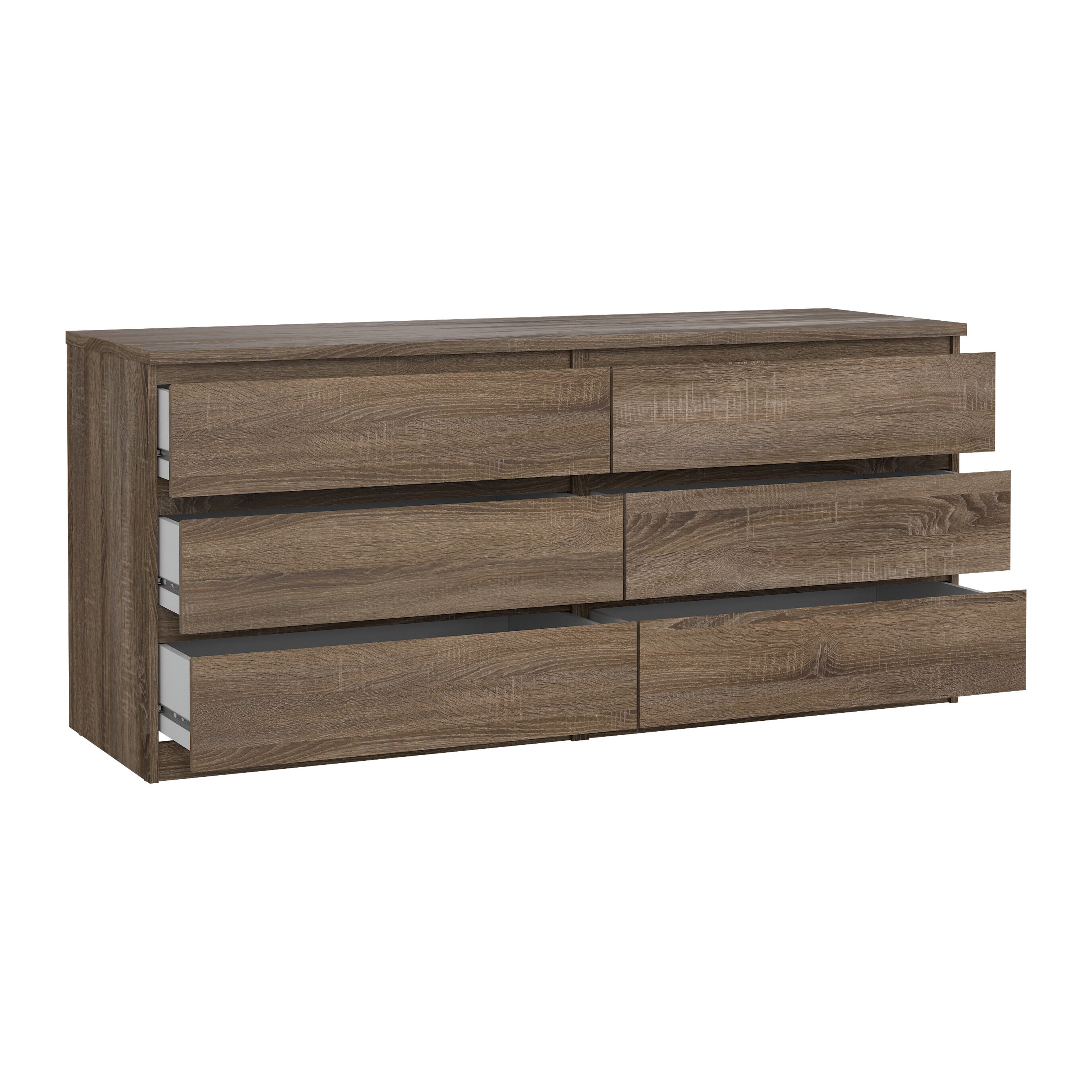 by fonQ basic Slide Ladekast - 6 lades -  Walnoot