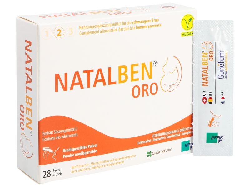 Natalben Oro vegan 28 Beutel Nahrungsergänzungsmittel für Schwangere