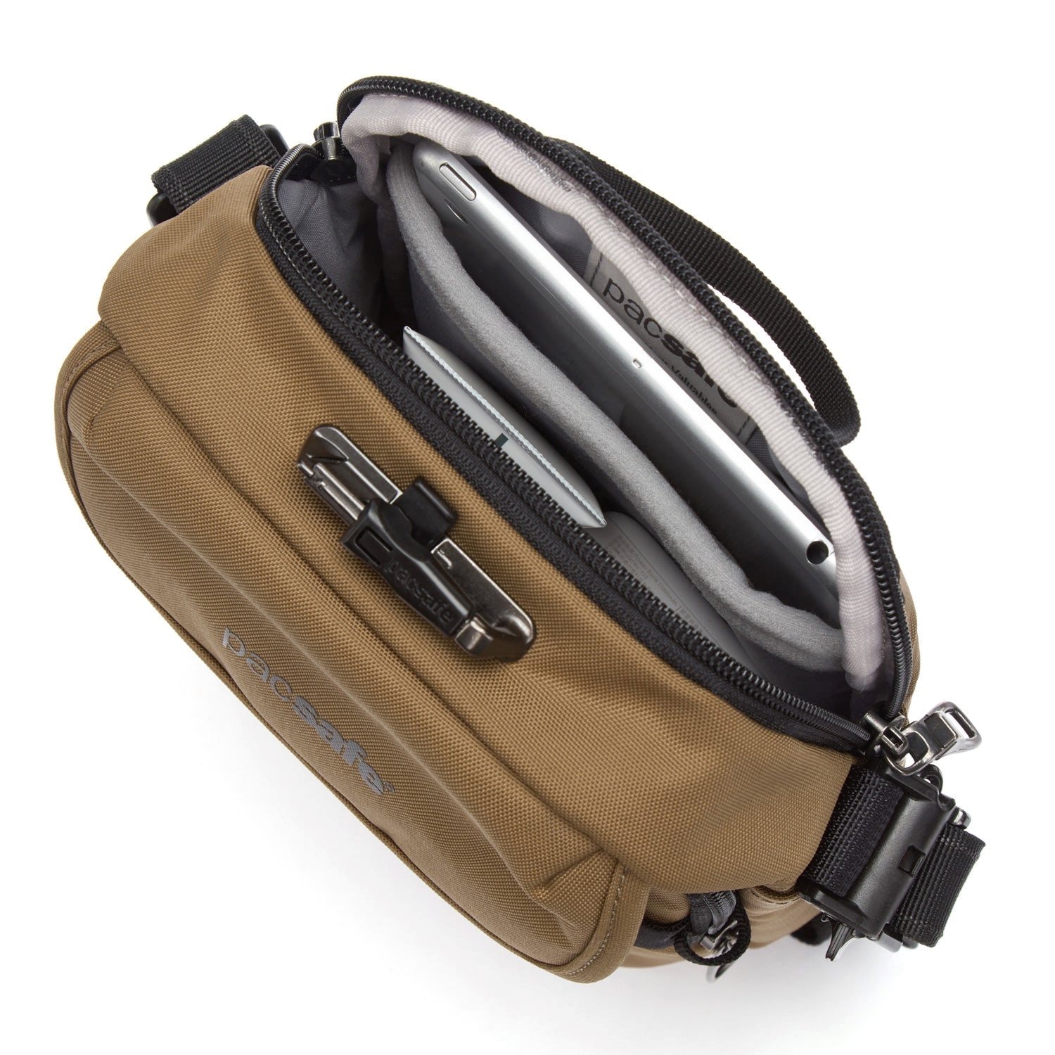 Pacsafe Metrosafe X Anti-Theft Compact Crossbody tan