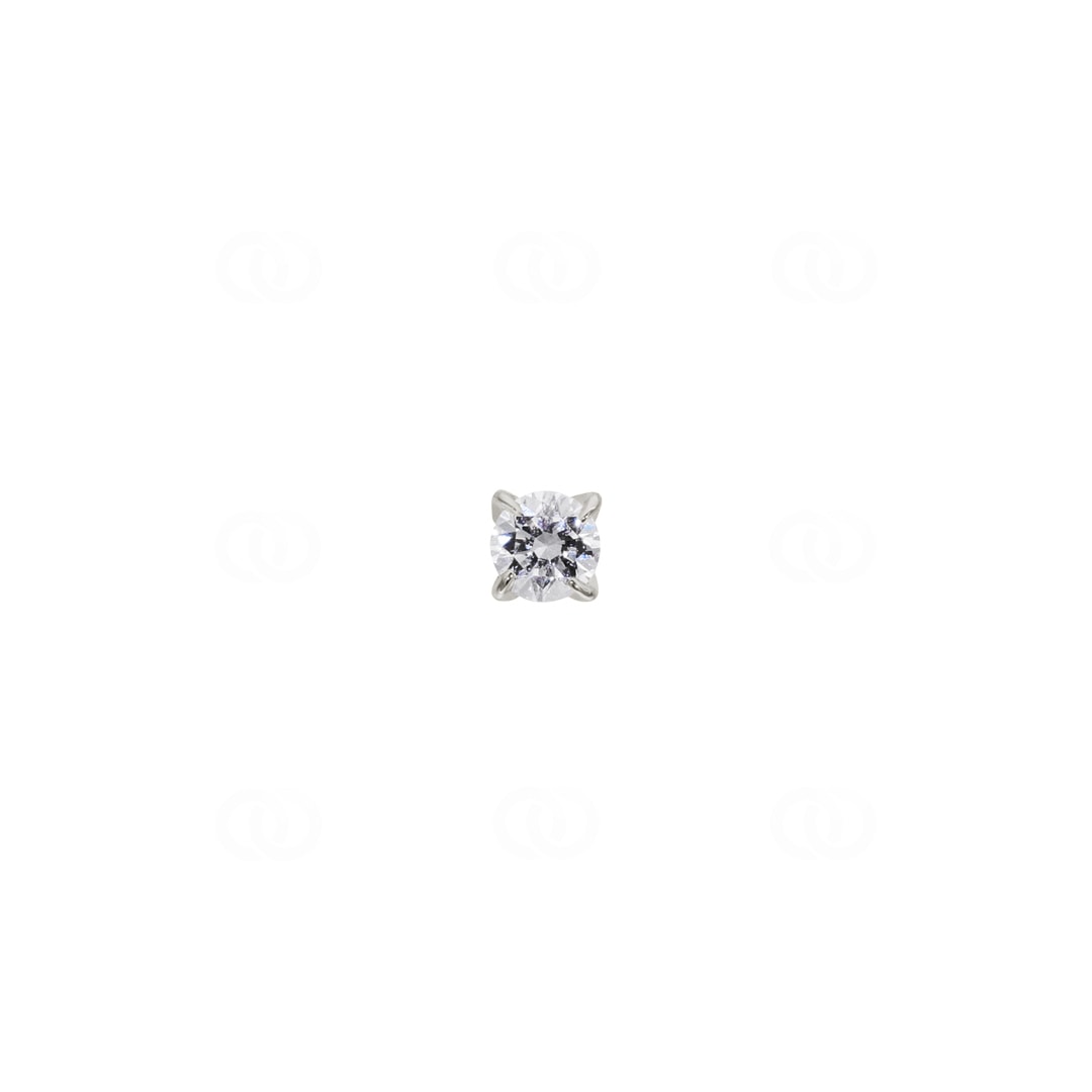 Nasenstecker Winkel 750/18 K Weissgold mit Diamant 0.05ct H/Si