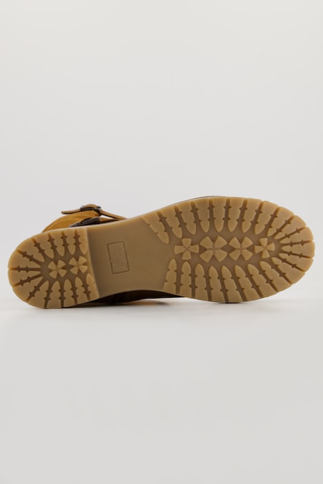 Lederstiefel, XXL-Schaft, Zierriegel, Weite H