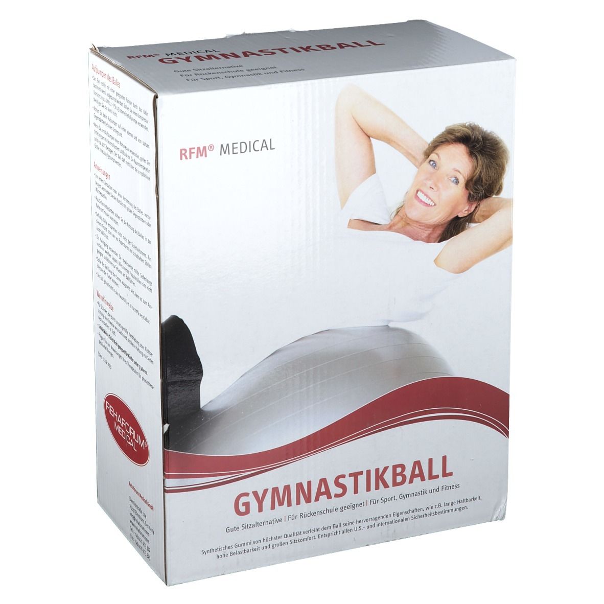 Rehaforum® Gymnastikball 75 cm silber metallic