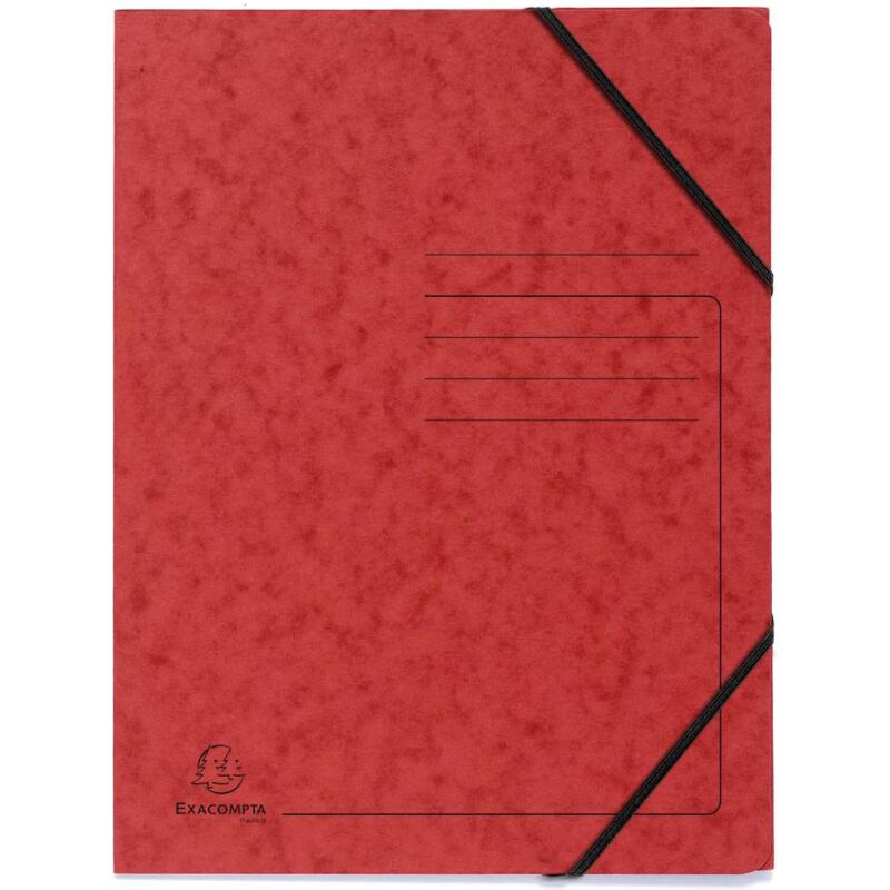 Pack de 5 Chemises à élastique sans rabats carte lustrée 355gm2 - A4 - Couleurs assorties