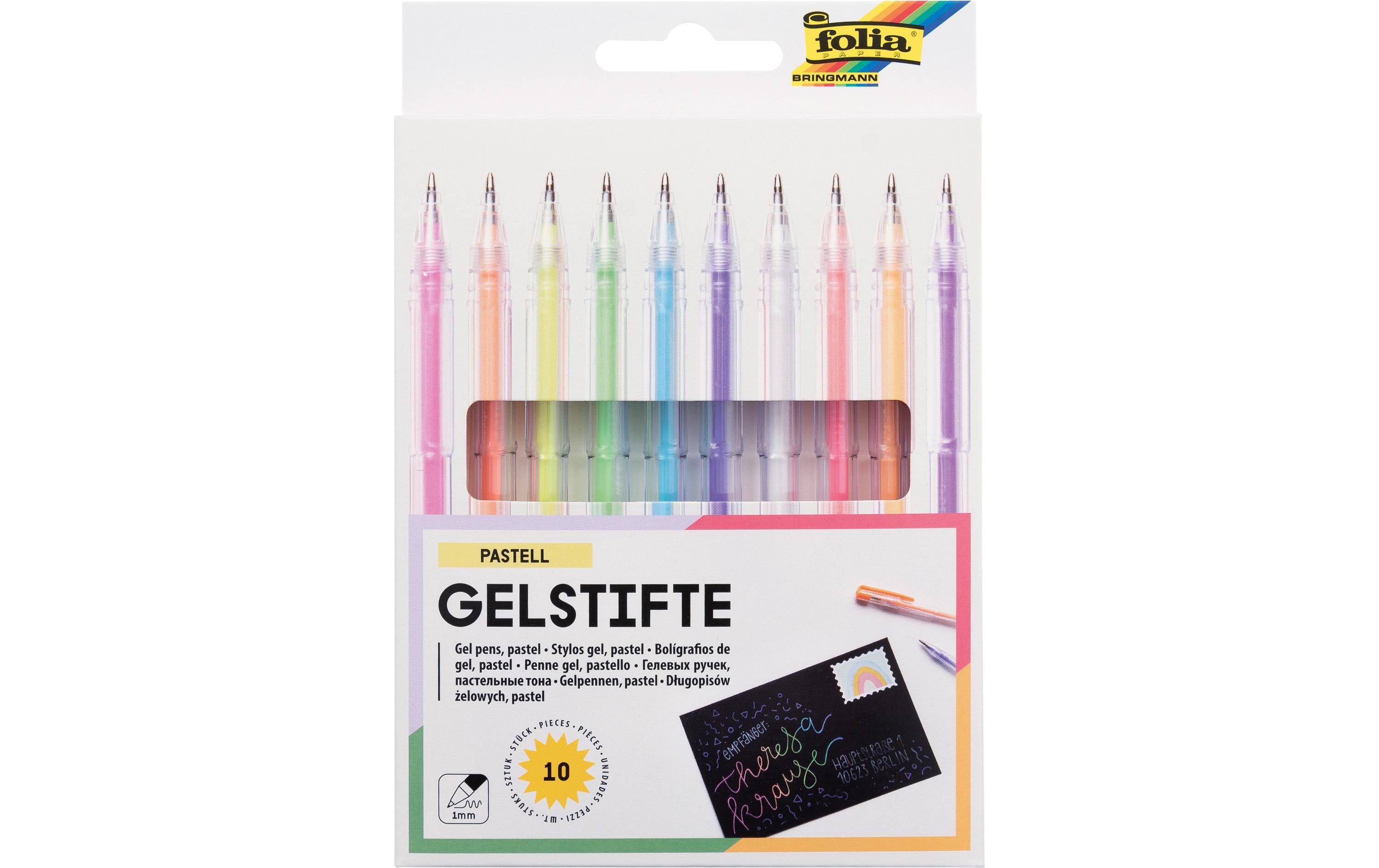 Gelschreiber Black Style Pastell 10 StifteGelstifte