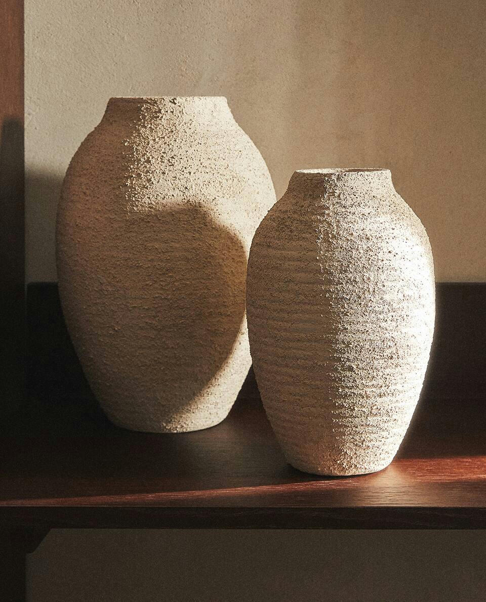 VASO DE CERÂMICA COM EFEITO RÚSTICO