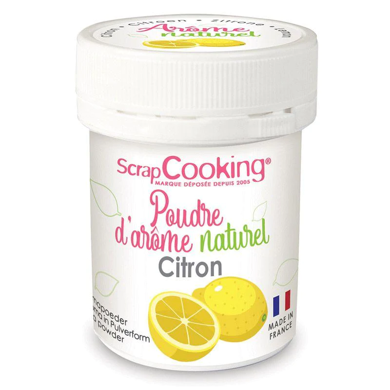 Arôme alimentaire naturel en poudre 15 g - citron Scrapcooking