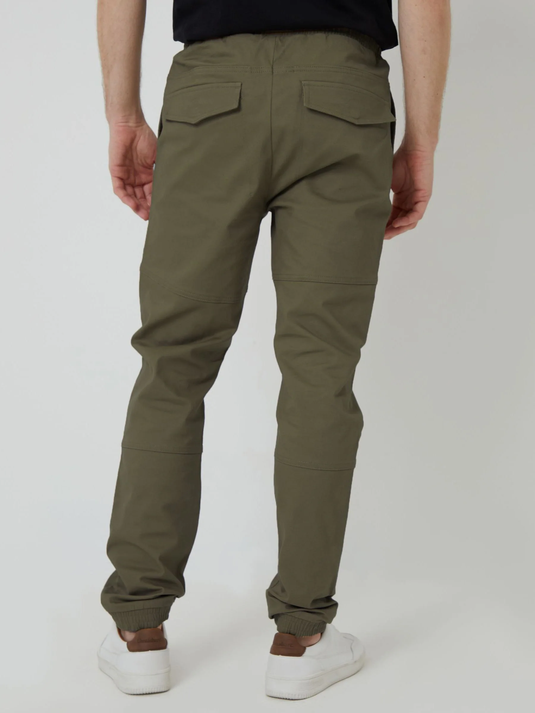 Khaki - Threadbare Jogger Style Drawcord Trousers