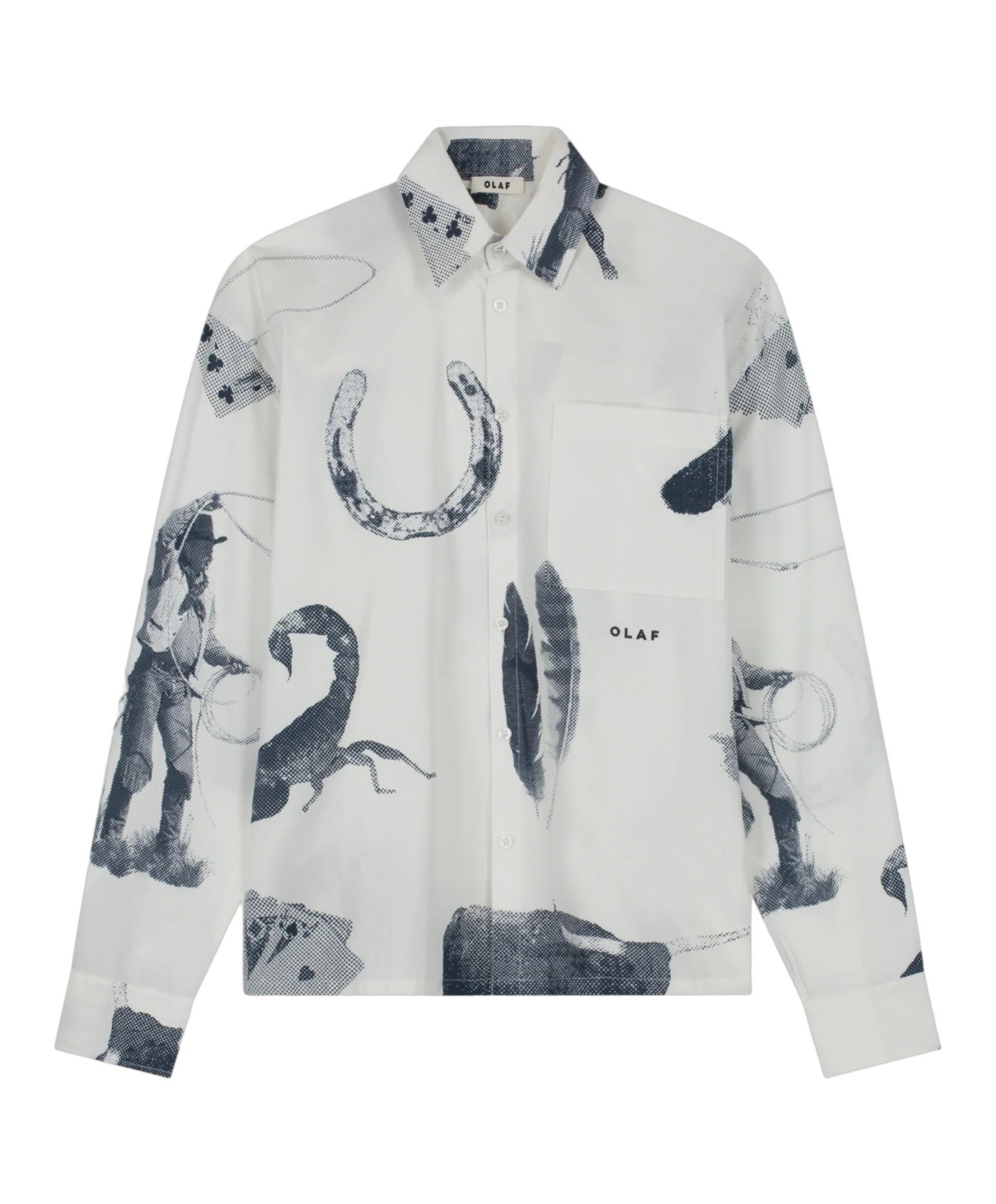 Olaf Heren overhemd lange mouw multicolor