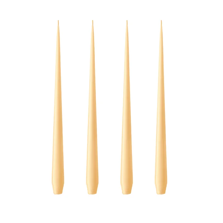 ester & erik - Spitzkerze, 24 cm, No. 04, sun glow / matt (4er-Set)