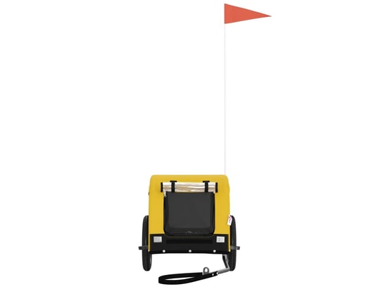 VIDAXL - Remorque de vélo pour chien jaune et noir tissu oxford et fe...