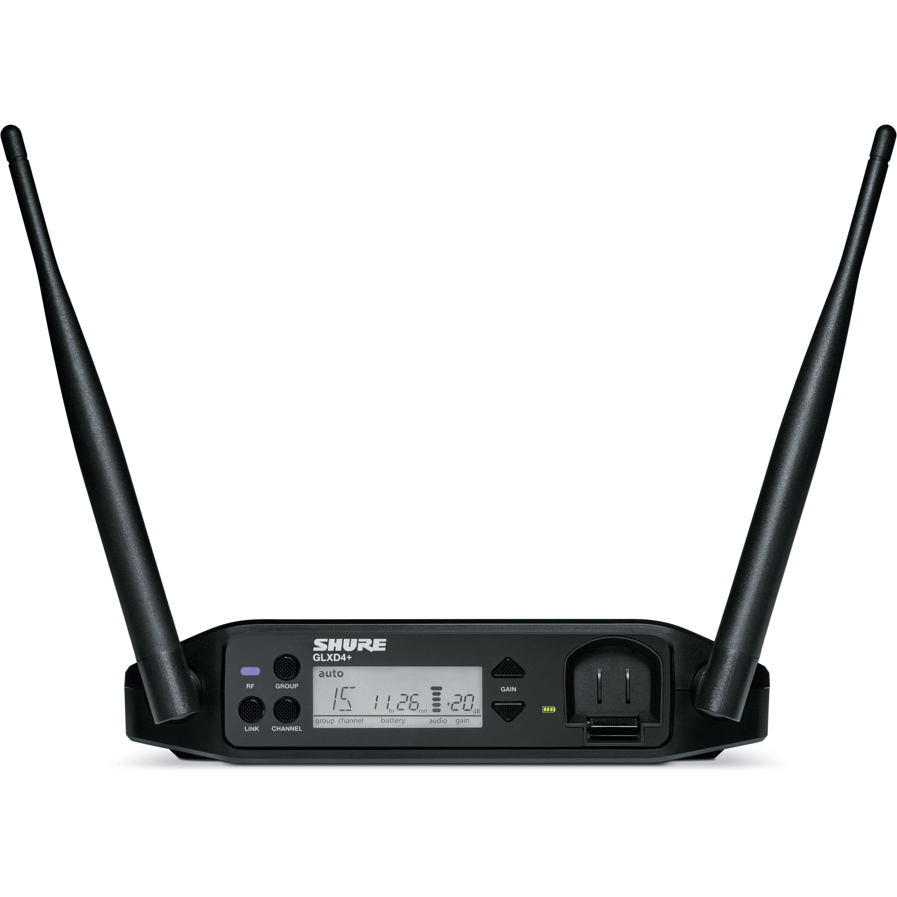 Shure GLXD4+ digitale draadloze Dual Band tafelontvanger