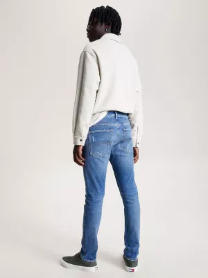 Calça jeans Scanton Slim com efeito desgastado em cânhamo