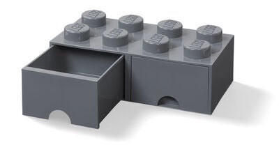 LEGO Oppbevaring Med Skuff 8, Dark Grey