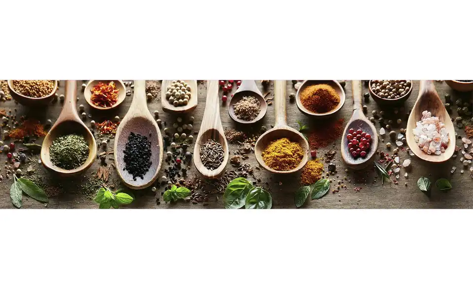 Küchenrückwand-Folie Fixy Spicy Kitchen 220 cm Gewürze