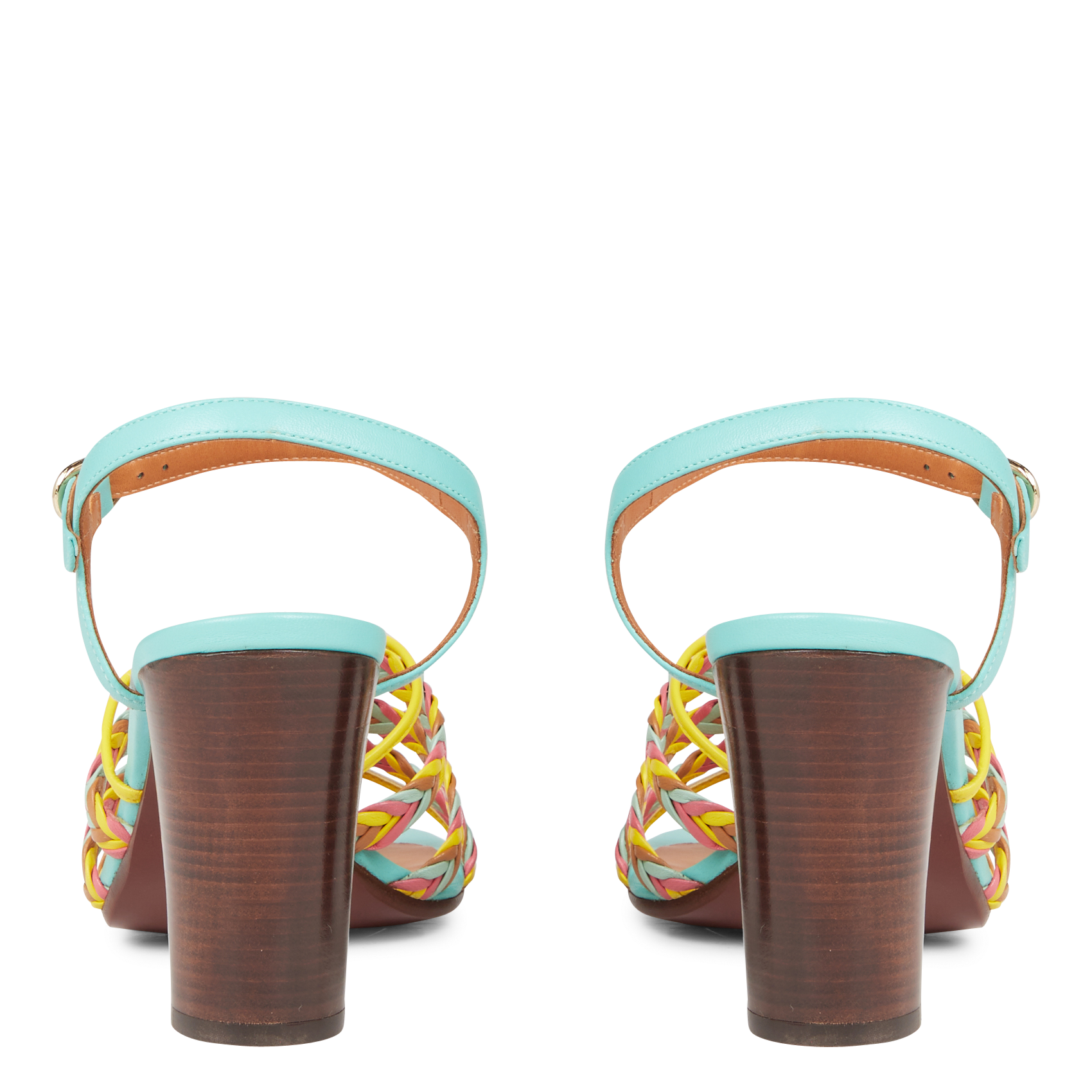 BARI - Sandales à talon en cuir | Multicolore