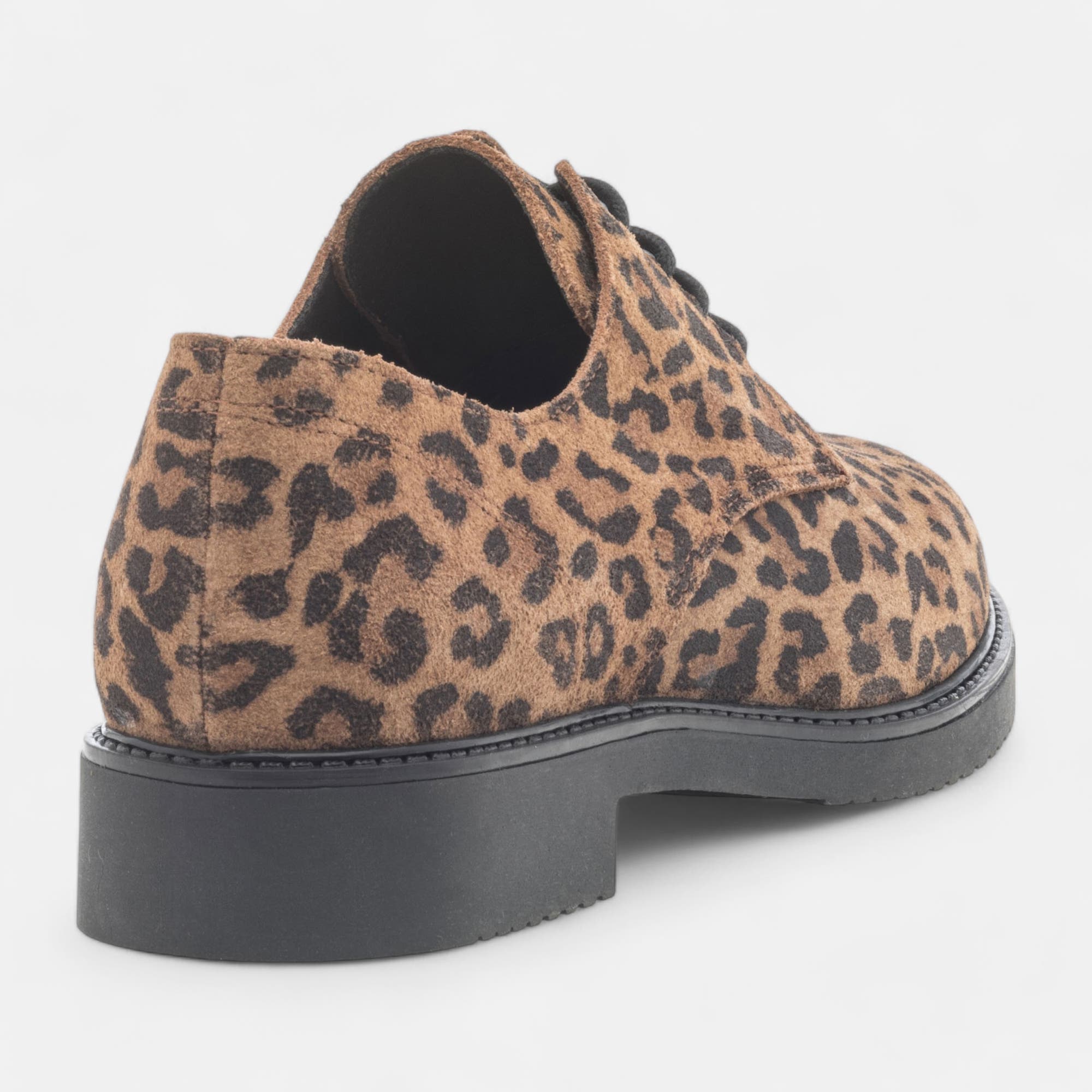 Derbies Femme en cuir cognac