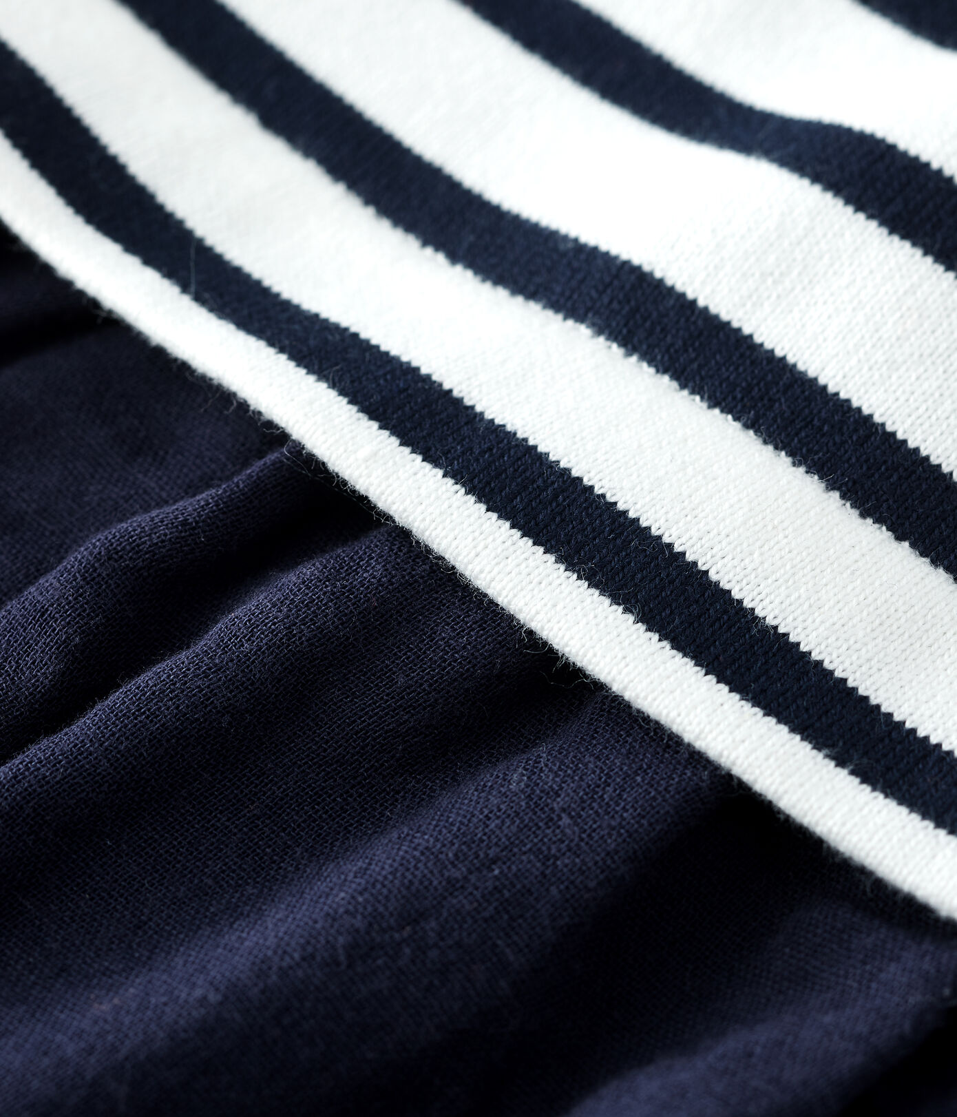 Robe bi-matière en gaze de coton et jersey épais bio bébé