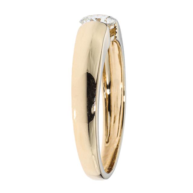 Brillant-Ring in Spannring-Optik, Gold 585 poliert