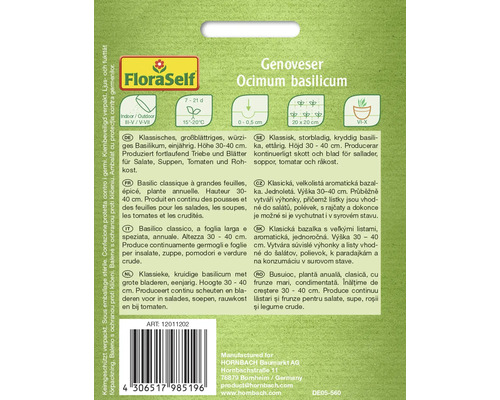 Genovese Basilicum FloraZelfopen-bestuivingszaden Kruidenzaden