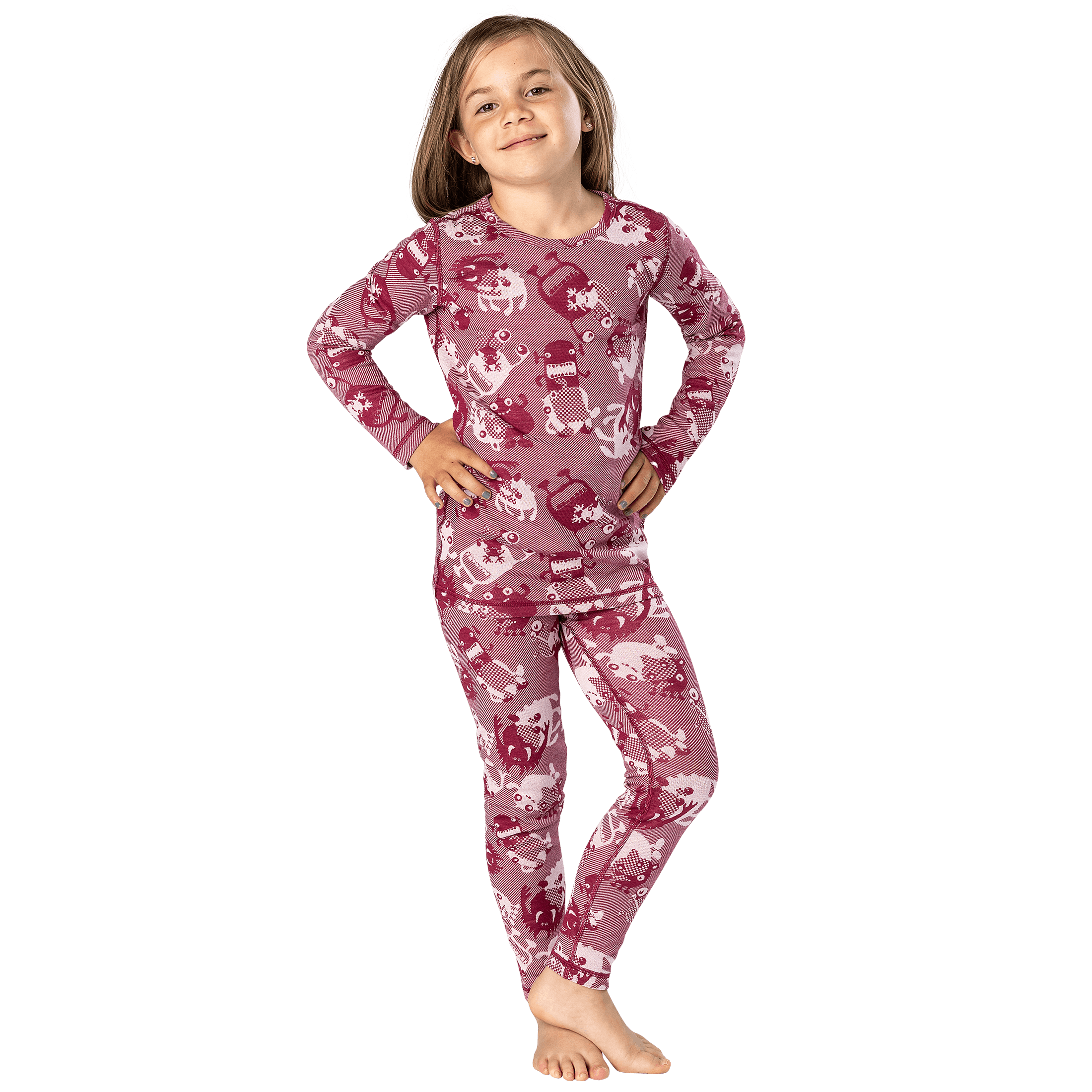 Vossatassar Monstercamo Merino Crew - Ull og ullsett