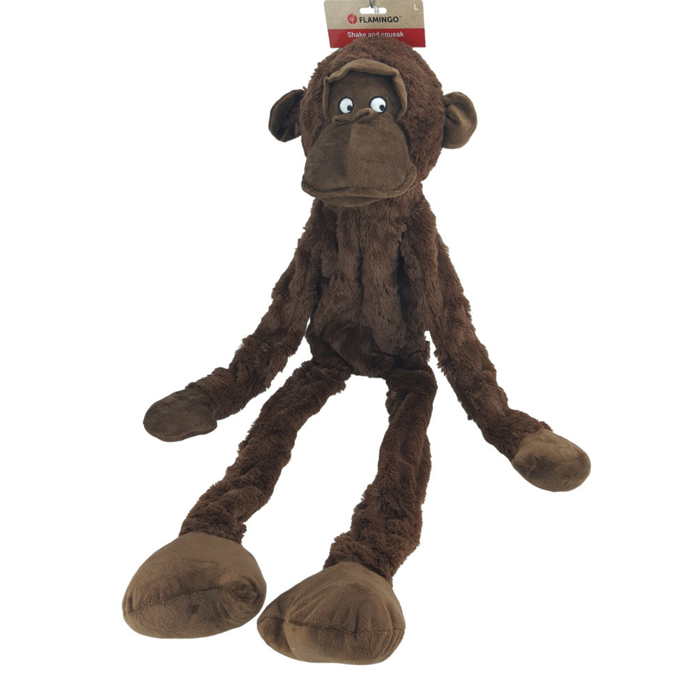 Jouet singe madina marron 100cm pour chien