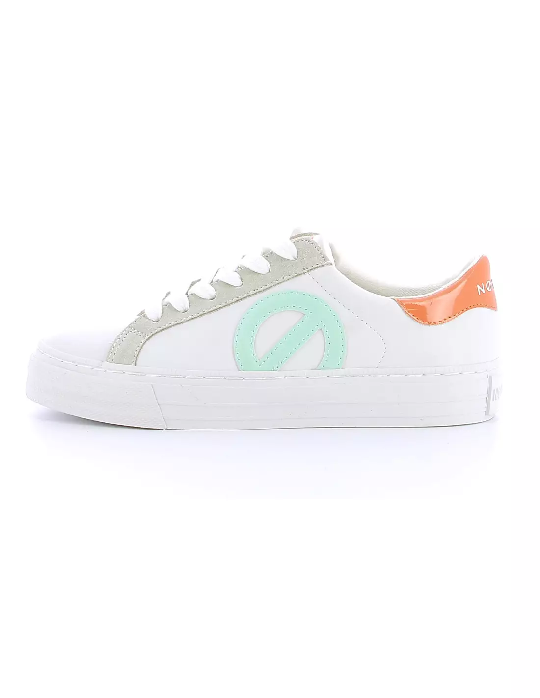 NO NAME STRIKE SIDE NAPPA - Baskets WHITEJADE