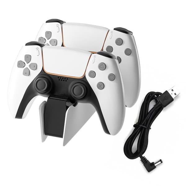 Ladestasjon for 2 PS5 kontrollere