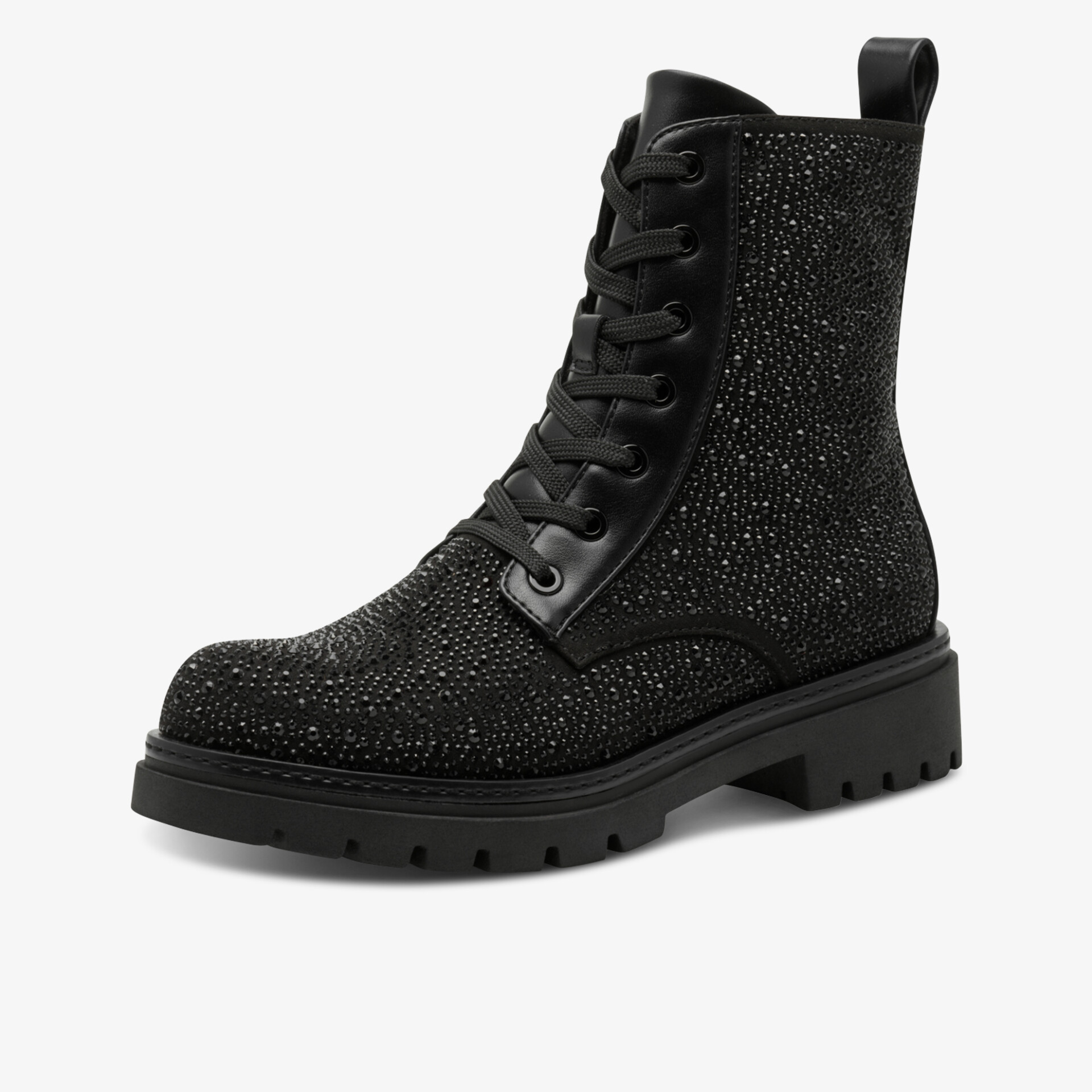 MARCO TOZZI Damen Schnürstiefeletten schwarz