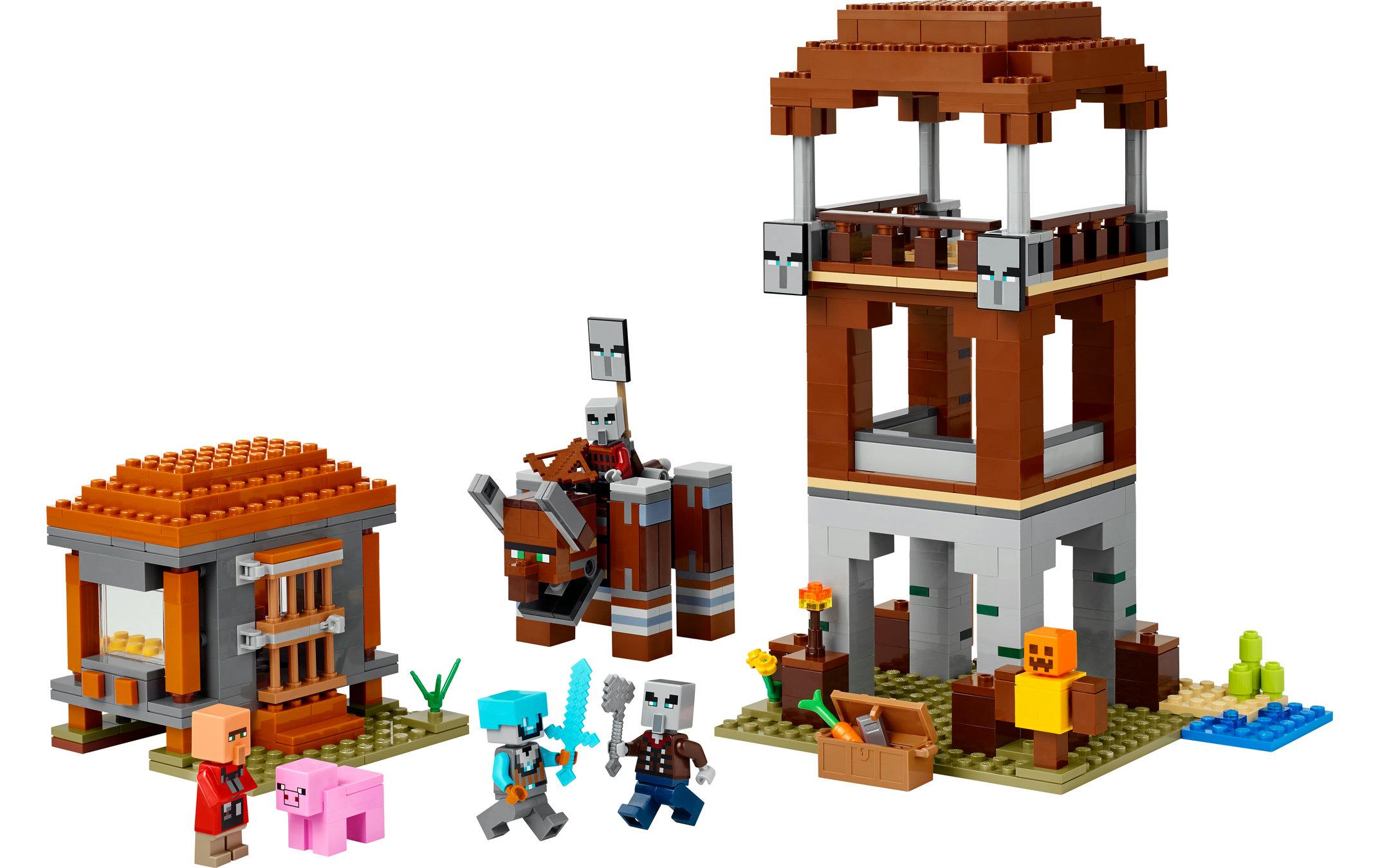 Minecraft Ein Verwüster am Plünderer-Aussenposten 21278Bau- und Spielset für ein fantasievolles Spielerlebnis