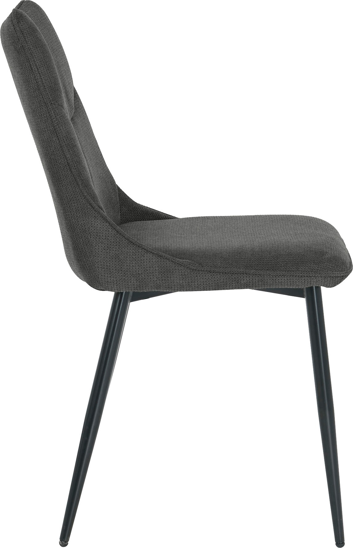 byLIVING Esszimmerstuhl »Carlo« (Set) 2 Stk.Gestell Metall schwarz, Küchenstuhl, Webstoffbezug, diverse Farben