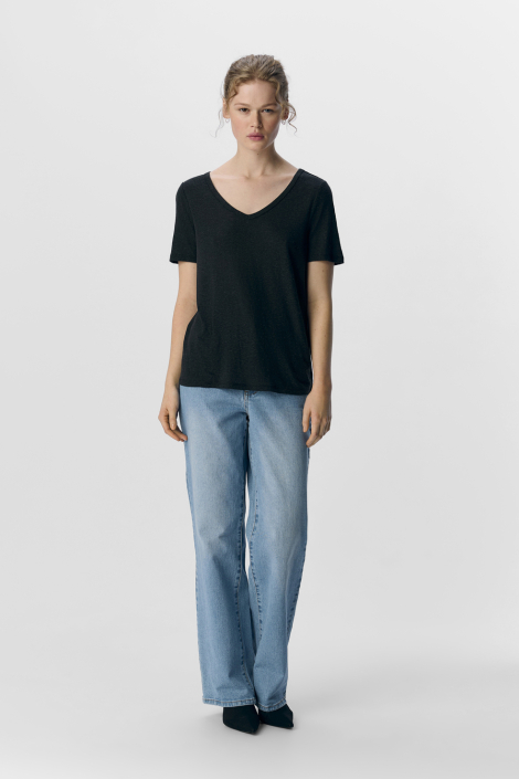 Object zwarte dames t-shirt