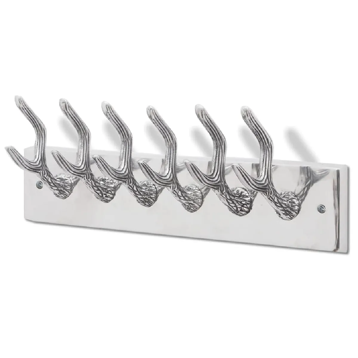 Decoshop26 Portemanteaux mural - Aluminium argenté