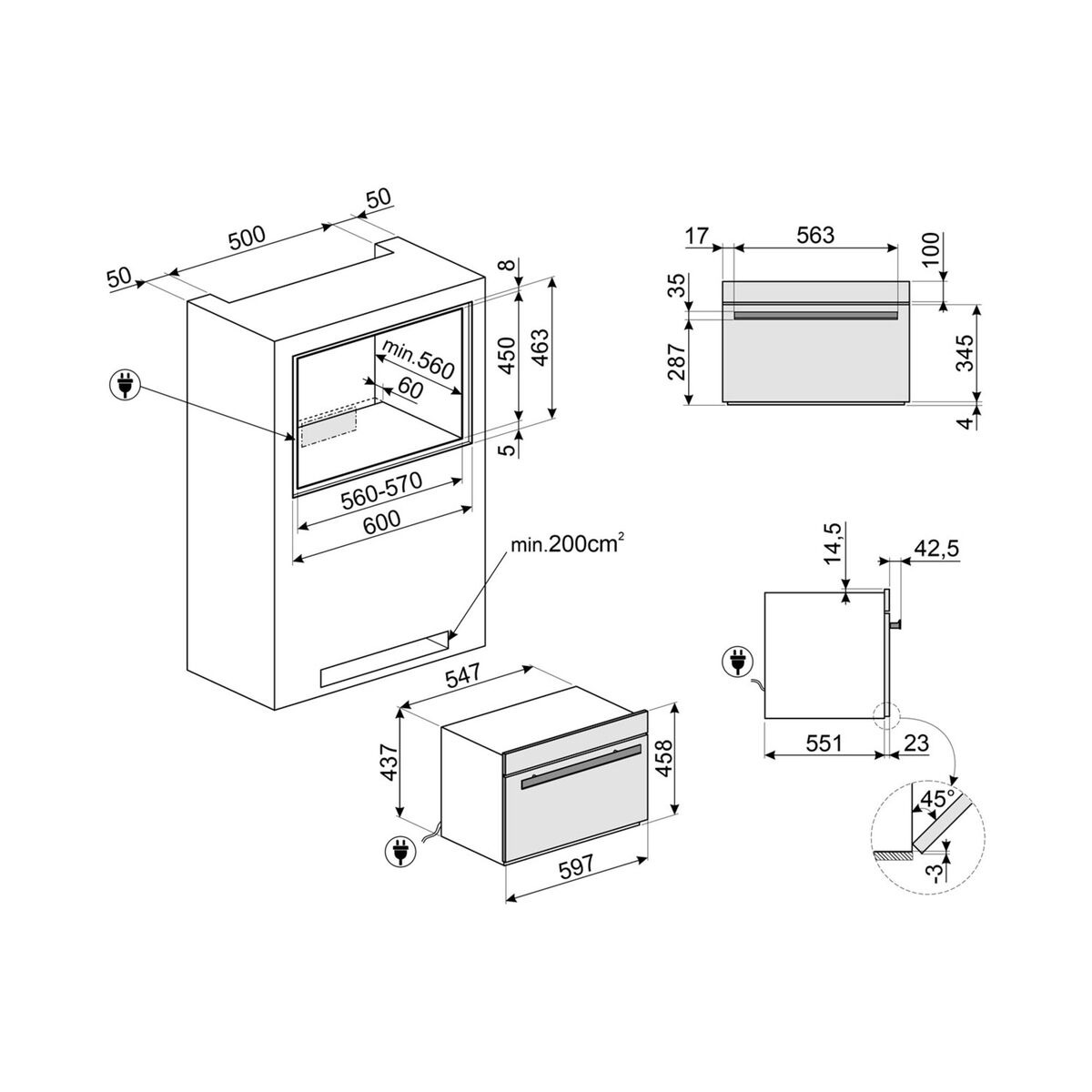 SBC4304X Blast Chiller Classic 45 cm, rustfritt stål