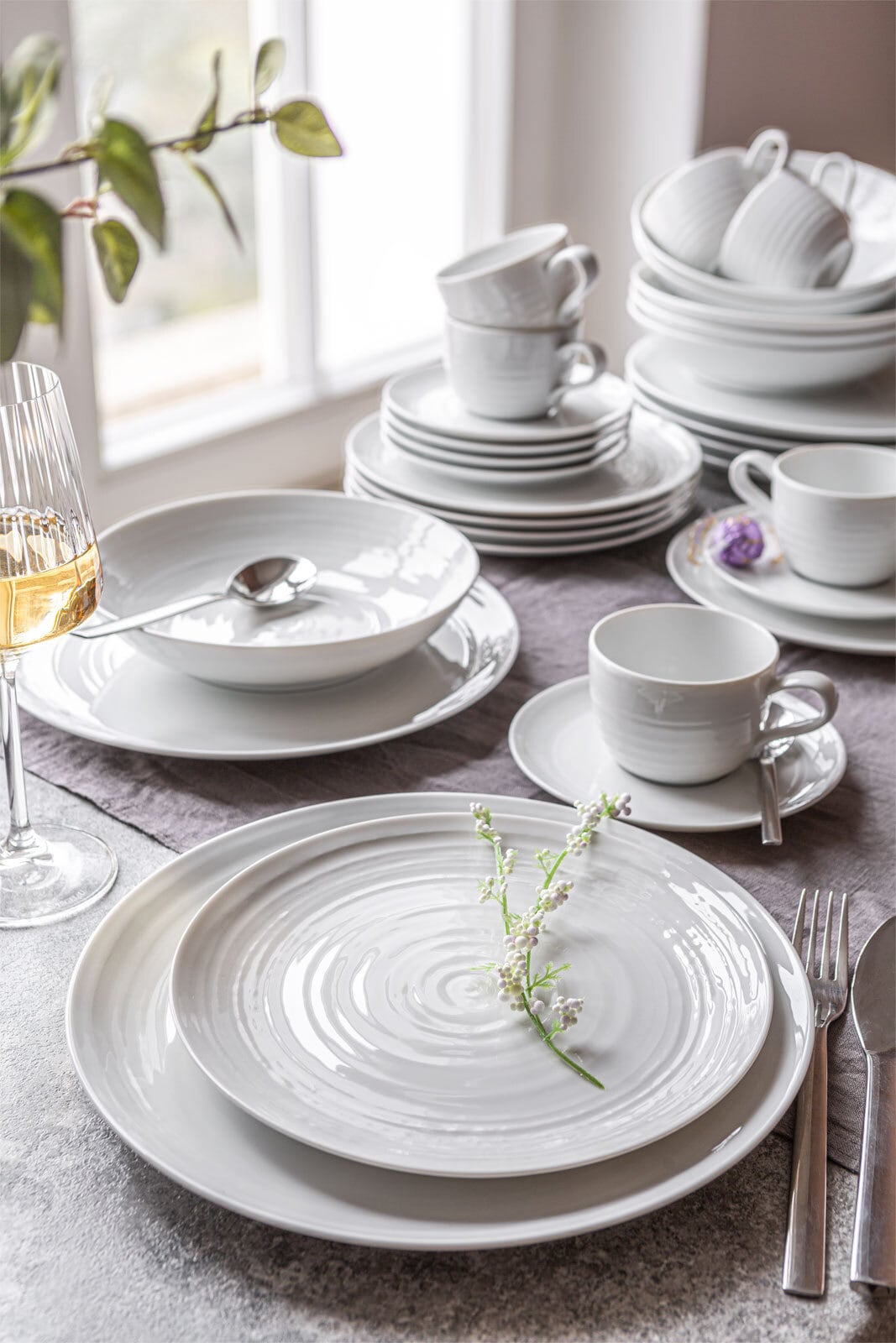 Seltmann Weiden Kaffeeservice TERRA 18-teilig weiß