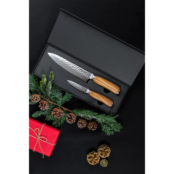 2 couteaux Wusaki Damas 10Cr en coffret élégant Wusaki