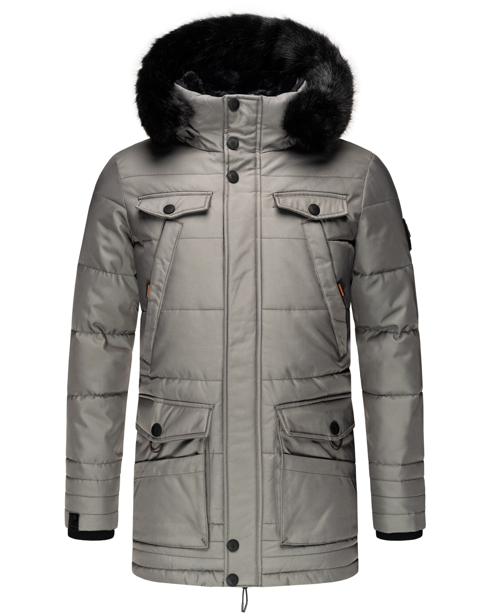 NAVAHOO Herren stylischer Winterjacke Wintermantel mit abnehmbarer Kapuze Luaan