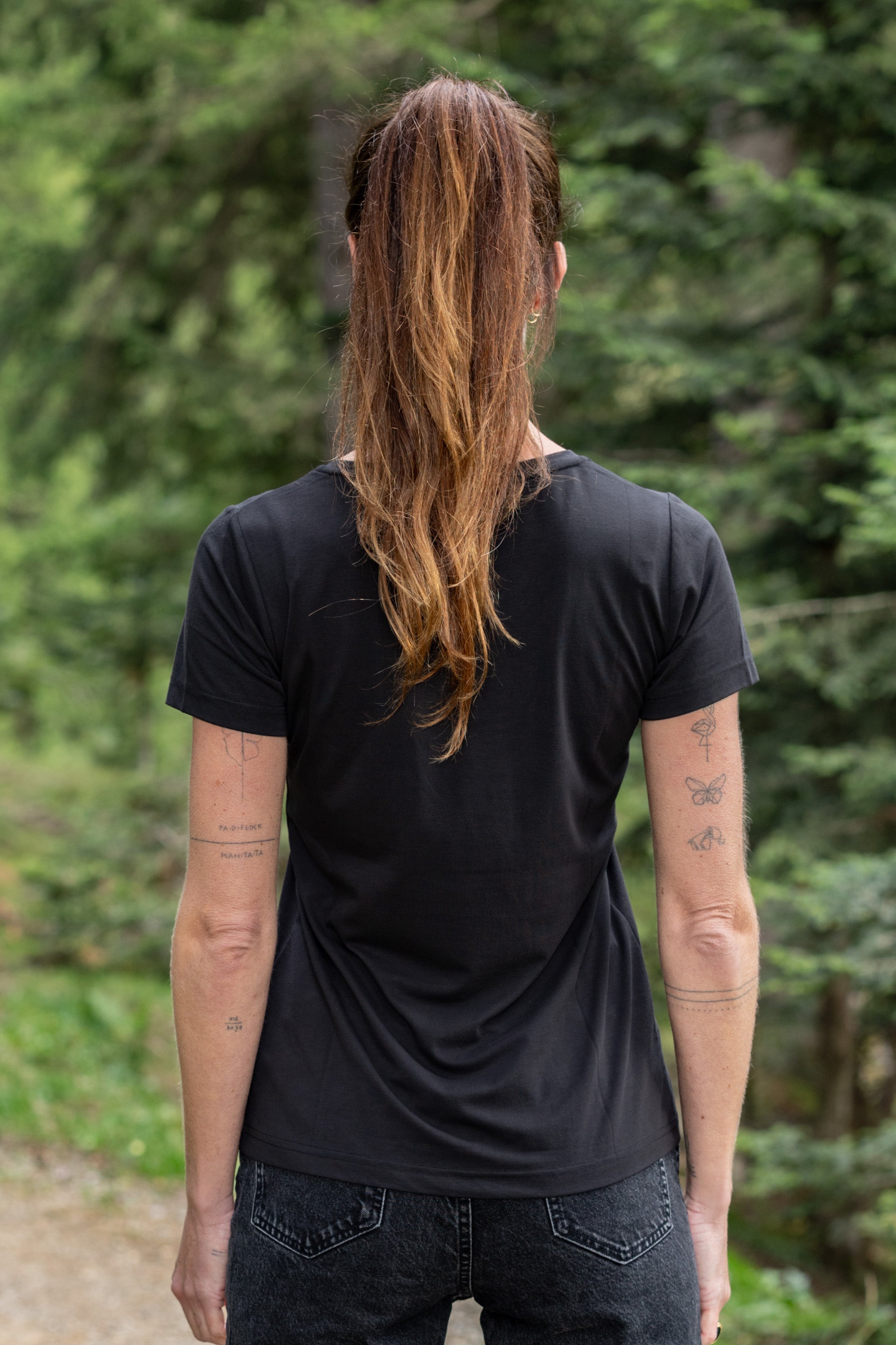Frauen T-Shirt Amanda Merino black
